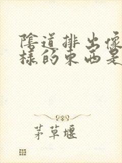 阴道排出像皮一样的东西是什么症状