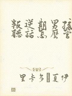 叛逆期男孩子不听话怎么管教