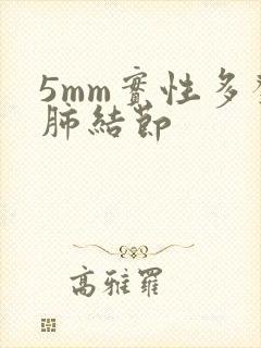 5mm实性多发肺结节