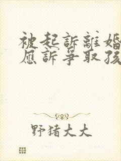 被起诉离婚如何应诉争取孩子抚养权