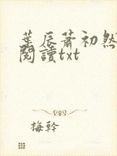 叶辰萧初然免费阅读txt