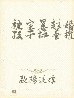 被家暴离婚争取孩子抚养权