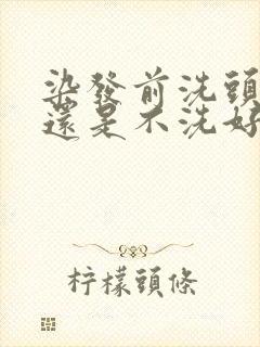 染发前洗头发好还是不洗好