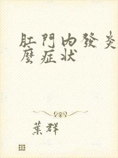 肛门内发炎有什么症状