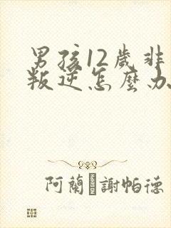 男孩12岁非常叛逆怎么办