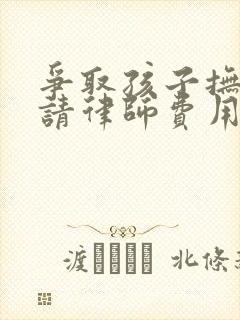 争取孩子抚养权请律师费用多少钱封面