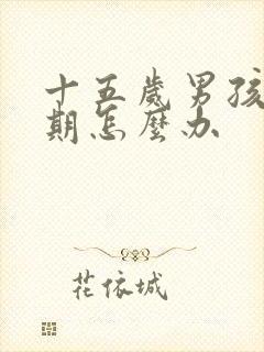 十五岁男孩叛逆期怎么办