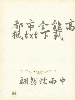 都市全能高手季枫txt下载封面