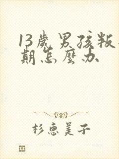 13岁男孩叛逆期怎么办