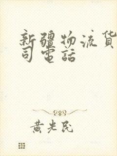 新疆物流货运公司电话