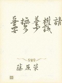 争抚养权请律师要多少钱