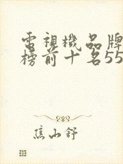 电视机品牌排行榜前十名55寸