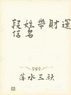 段姓带财运的微信名