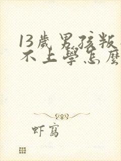 13岁男孩叛逆不上学怎么办