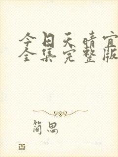 今日天晴宜爱你全集完整版大结局封面