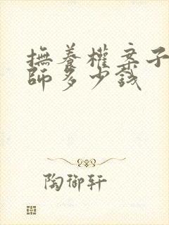 抚养权案子请律师多少钱