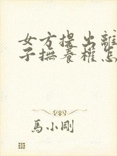 女方提出离婚孩子抚养权怎么争取