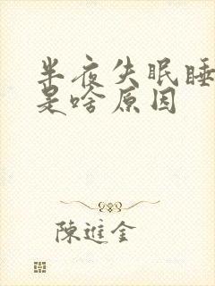 半夜失眠睡不着是啥原因封面