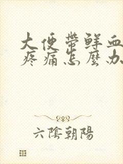 大便带鲜血肛门疼痛怎么办