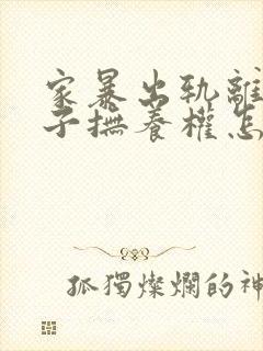 家暴出轨离婚孩子抚养权怎么争取