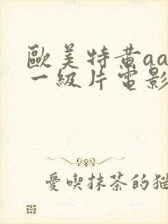 欧美特黄aaa一级片电影