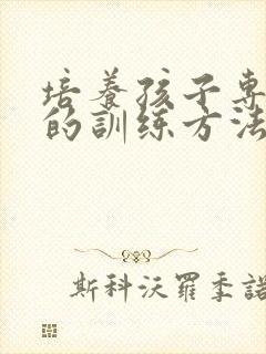 培养孩子专注力的训练方法