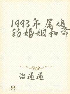 1993年属鸡的婚姻和命运如何
