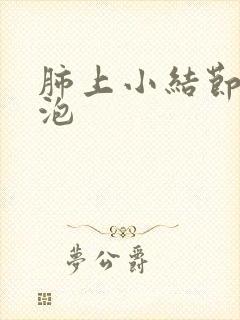 肺上小结节有空泡