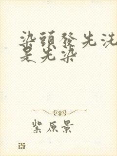 染头发先洗头还是先染封面