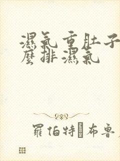 湿气重肚子大怎么排湿气