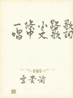 一条小路歌曲原唱中文歌词封面