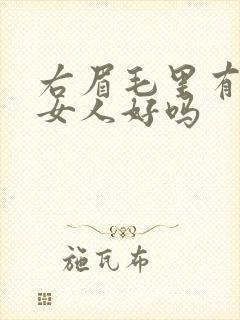 右眉毛里有痣的女人好吗