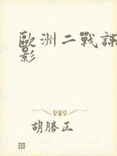 欧洲二战谍战电影封面