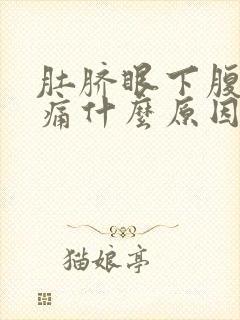 肚脐眼下腹部疼痛什么原因