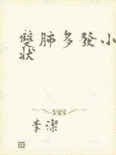 双肺多发小结节状