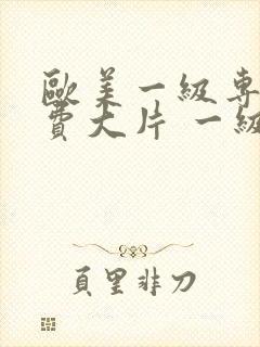 欧美一级专区免费大片 一级片封面