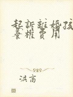 起诉离婚孩子抚养权费用