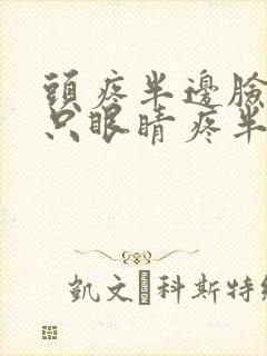 头疼半边脸疼半只眼睛疼半边牙疼