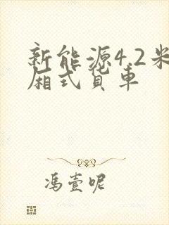 新能源4.2米厢式货车