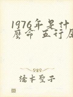1976年是什么命 五行属什么