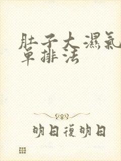 肚子大湿气重简单排法