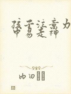 孩子注意力不集中易走神