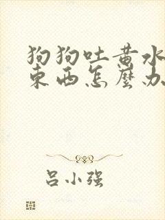 狗狗吐黄水不吃东西怎么办