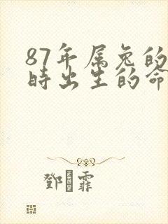 87年属兔的辰时出生的命运封面