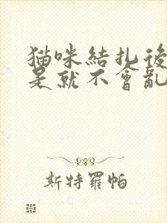 猫咪结扎后是不是就不会乱尿封面