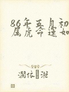 86年五月初七属虎命运如何