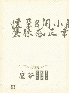 怀孕8周小肚子坠胀感正常吗