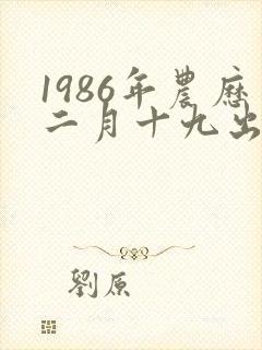 1986年农历二月十九出生命运