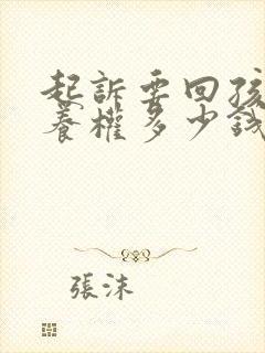 起诉要回孩子抚养权多少钱