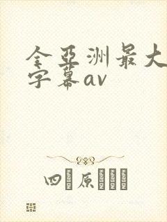 全亚洲最大中文字幕av